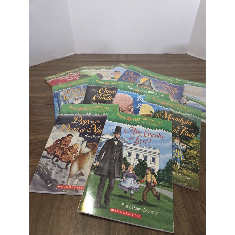 Magic Tree House Scholastic Books, # 25, 26, 28-33,39, 41, 46, 47